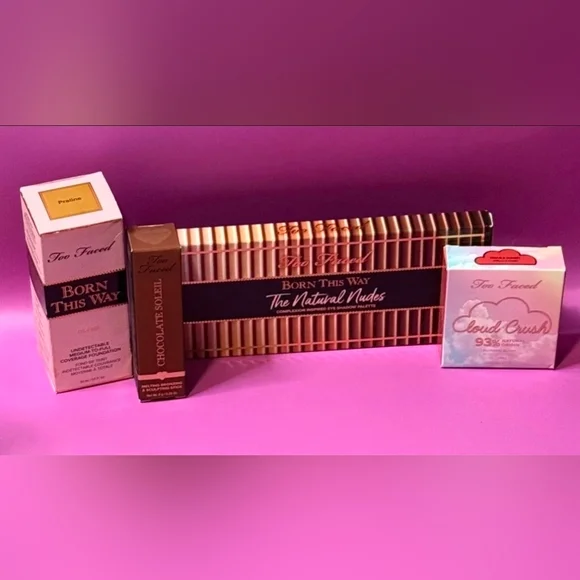 Too Faced Born This Way Natural Nudes Palette BUNDLE - 4 TOO FACED products - Picture 1 of 9
